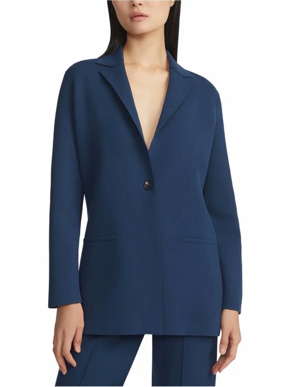 Lafayette 148 New York Lido Blue Knit Blazer